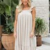 Mable Jessica Dress - Tan