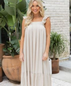 Mable Jessica Dress - Tan