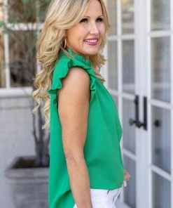2 Hearts Kennedy Top- Kelly Green Tops