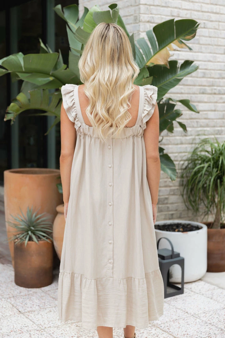 Mable Jessica Dress - Tan
