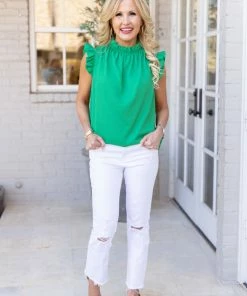 2 Hearts Kennedy Top- Kelly Green Tops