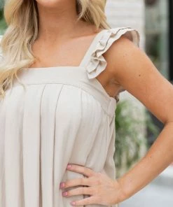 Mable Jessica Dress - Tan