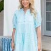 &Merci Martha Dress- Aqua