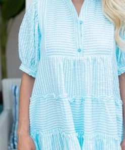 &Merci Martha Dress- Aqua