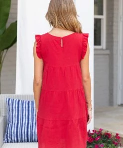 SOLUTION Lorraine Dress - Red Dresses