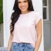 Molly Bracken Tops Tamie Top- Pink