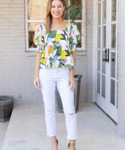 Daphne Top- Poinciana- Crosby By Mollie Burch Tops