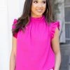2 Hearts Kennedy Top- Fuchsia