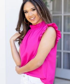 2 Hearts Kennedy Top- Fuchsia