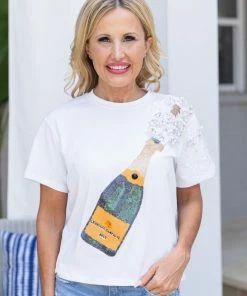 Queen Of Sparkles Champ Tee- White