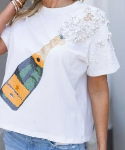 Queen Of Sparkles Champ Tee- White