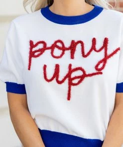 Queen Of Sparkles "Pony Up" Sweater Tops