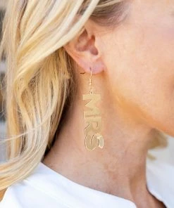 * "MRS" Earrings