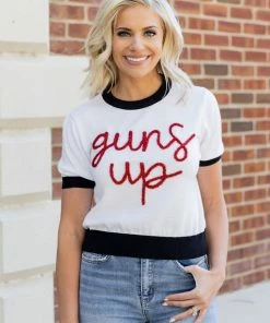 Queen Of Sparkles "Guns Up" Sweater Tops