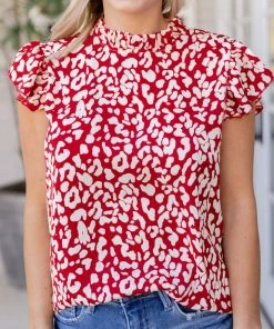 SOLUTION Tops Sommer Top- Red
