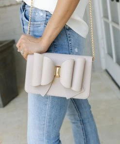 Like Dreams Cassie Bow Bag- Beige