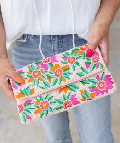 La Chic Designs Teresa Beaded Clutch