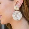 Avenue Zoe Edith Earrings- Nude
