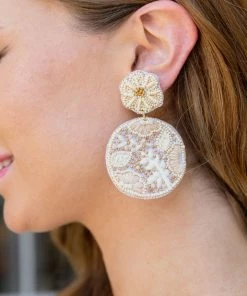 Avenue Zoe Edith Earrings- Nude