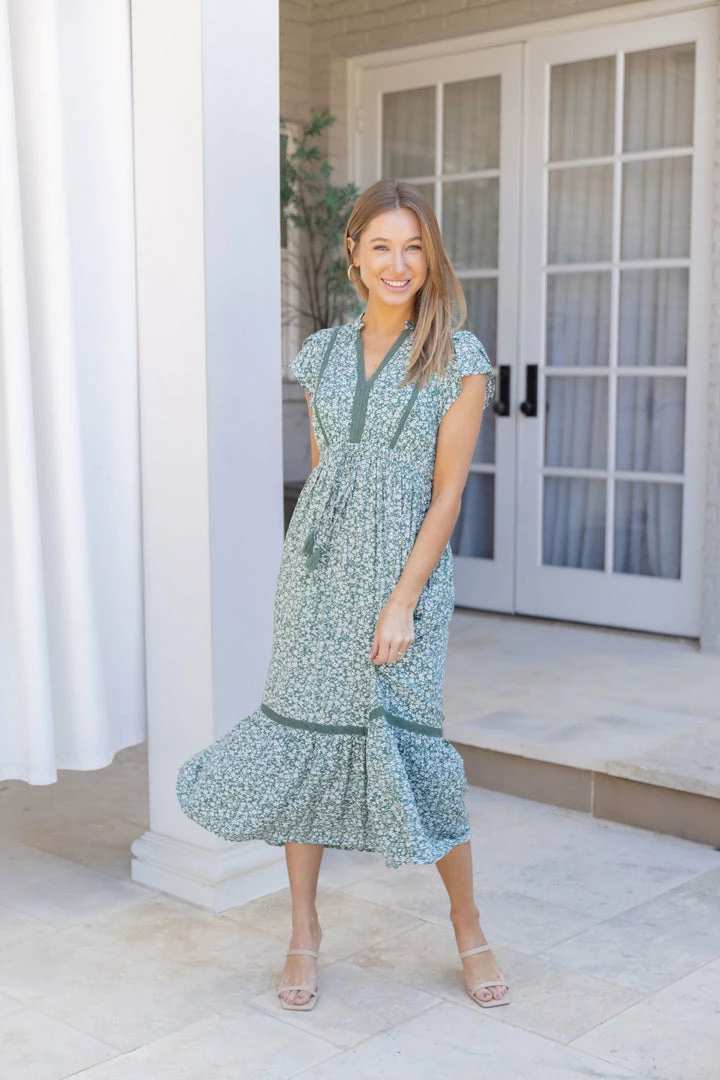 In Loom Heidi Dress- Sage