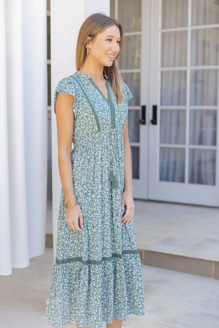 In Loom Heidi Dress- Sage
