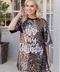 Why Dress "It's My Birthday" Dress- Black