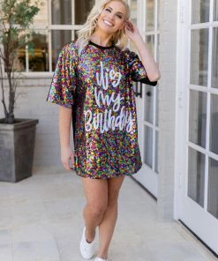 Why Dress "It's My Birthday" Dress- Black