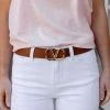 Andrea Bijoux V Belt- Brown Designer Inspired