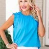 Ces Femme Tops Channing Top- Aqua