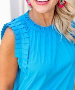 Ces Femme Tops Channing Top- Aqua