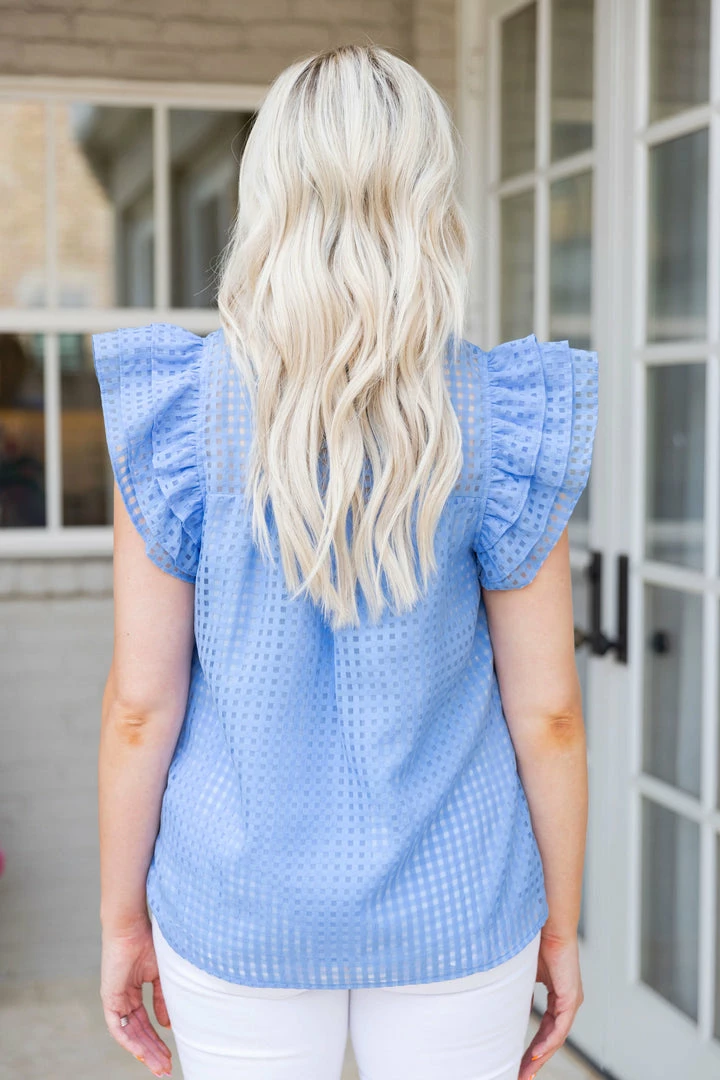 Entro Sofia Top- Blue