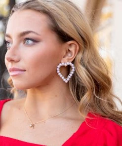 * Pearl Heart Earring Accessories