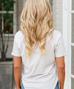 Collier V Neck Tee- Stone By Z Supply Tops