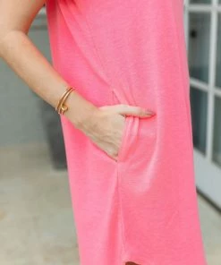 Cherish Lacy Dress- Pink Dresses