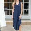 Reverie Dress- Navy By Z Supply Dresses