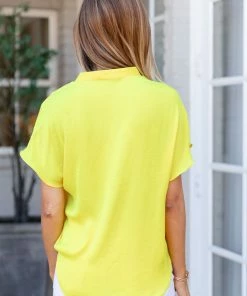 Naked Zebra Tops Shelby Top- Yellow