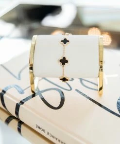 Ellison + Young Best Dressed Guest Kinley Clover Bracelet- Black