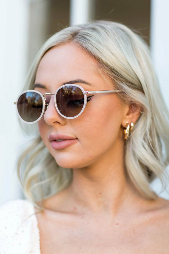 Olivia Round Metal Sunglasses By WearMe Pro Accessories
