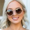 Olivia Round Metal Sunglasses By WearMe Pro Accessories