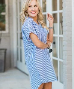 SOLUTION Malissa Dress- Blue