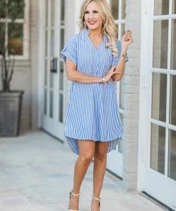 SOLUTION Malissa Dress- Blue