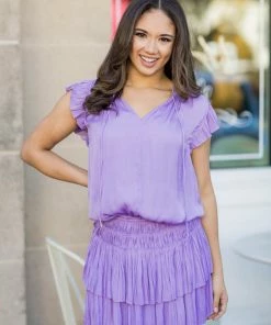 Current Air Dresses Emma Dress- Lavender