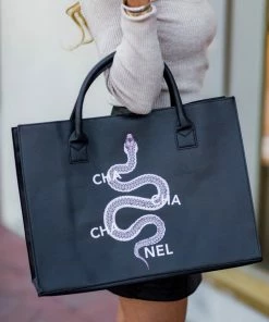 LA Trading Co Cha Cha Nel Tote- Black