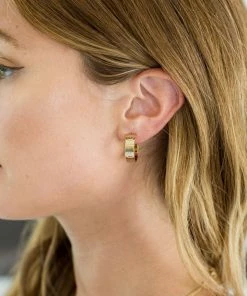 A.v Max Small Nailhead Hoop Earring