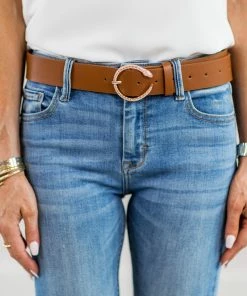 Girly Kendall Snake Belt- Brown