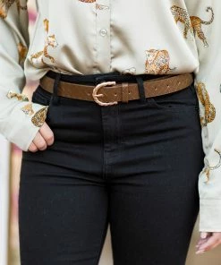 Fame Maddie Belt- Brown Accessories