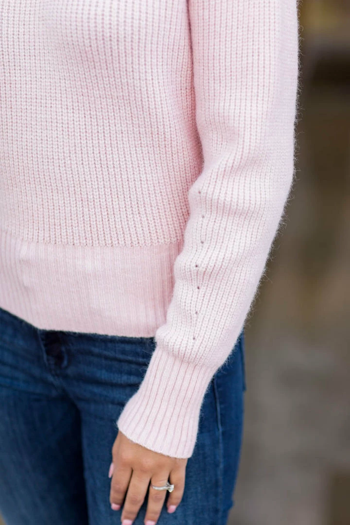 Molly Bracken Tops Trisha Sweater- Pink