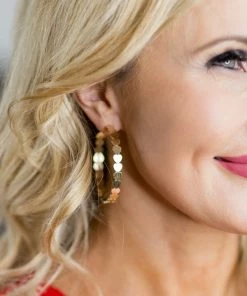 Ellison + Young Tinsley Heart Hoop Earrings