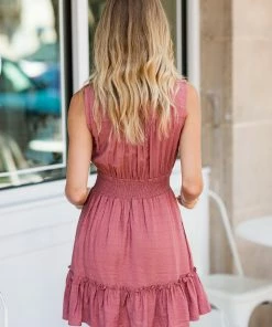 Wishlist Genna Dress- Rust Dresses