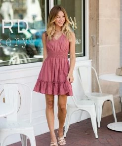 Wishlist Genna Dress- Rust Dresses